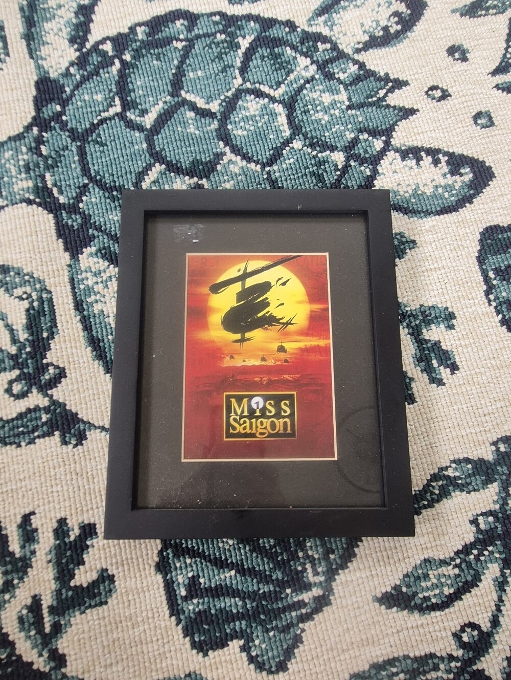 Miss Saigon Framed Poster Art - Red, Yellow, Black